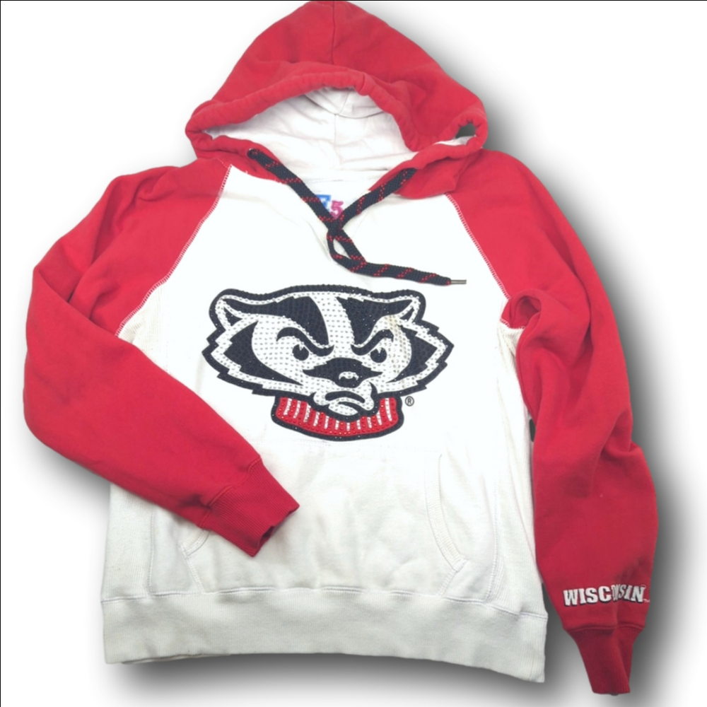 Women's College Classics Hoodie Size M White and Red